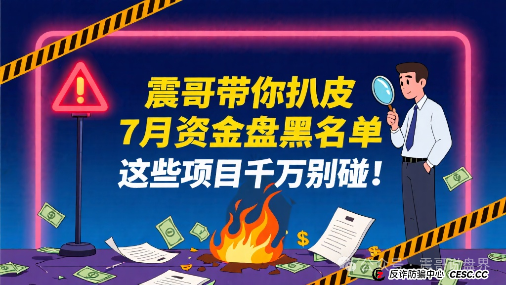 7月资金盘黑名单：荣辉资产，BRIGC，AIDAV2，吉尼斯AI炒股，中巴光伏，VortexTra
