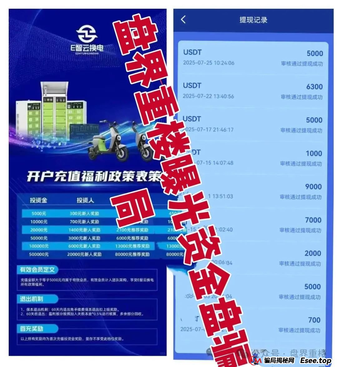 E智云换电重楼揭秘:新能源外衣下的资金盘骗局，马上崩盘跑路!(3)