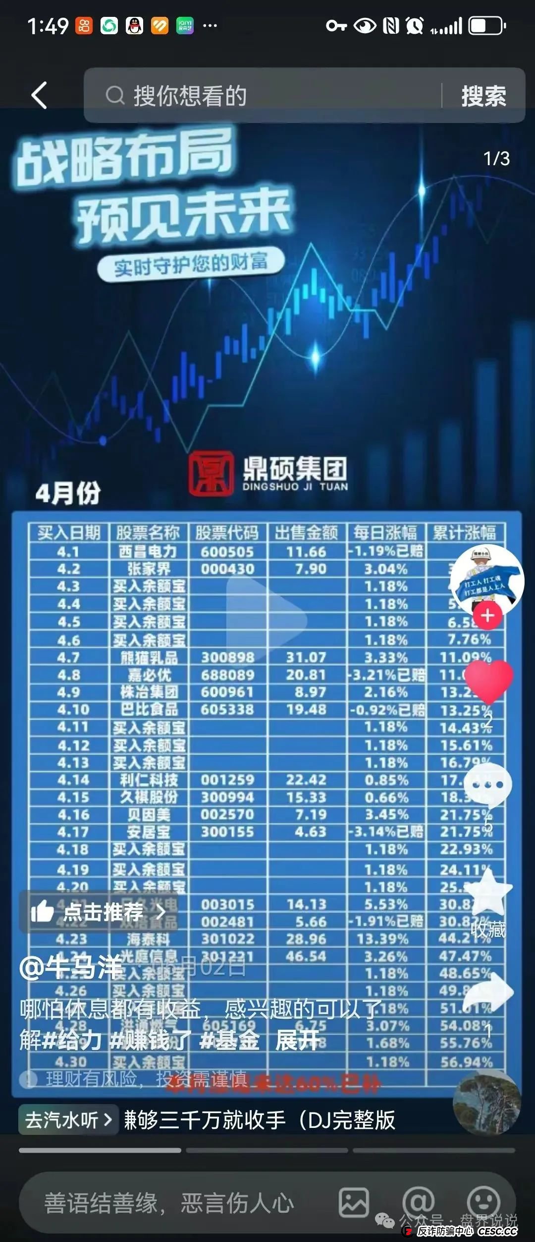 “胜利资本”鼎硕集团股票跟单骗局，已经单割 马上全线崩盘。(3)