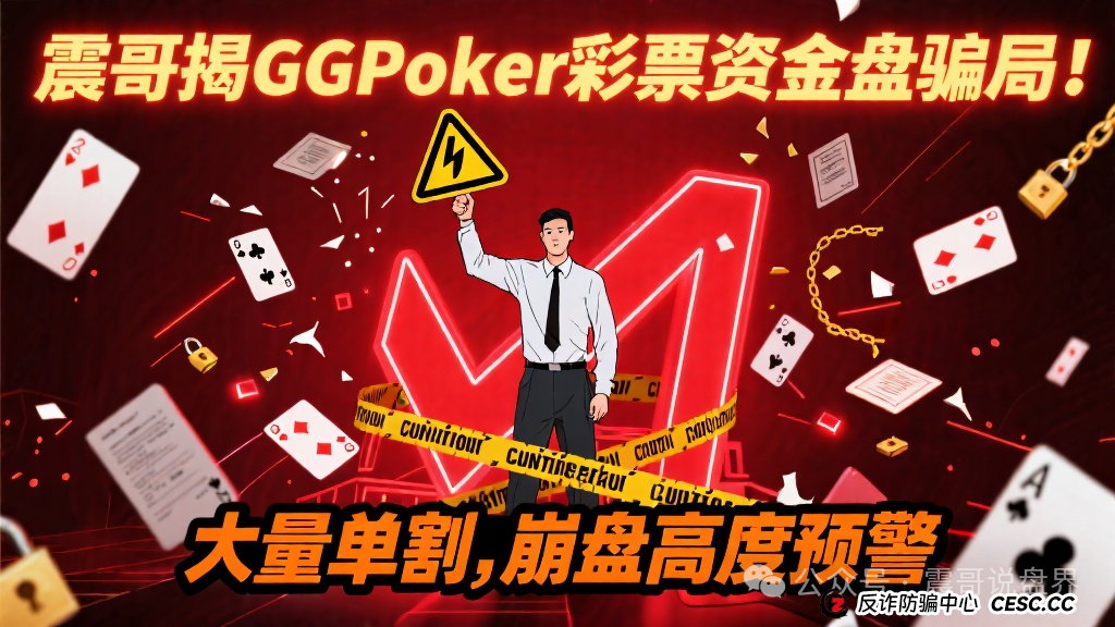 震哥揭GGPoker彩票资金盘骗局！大量单割，崩盘高度预警(1)