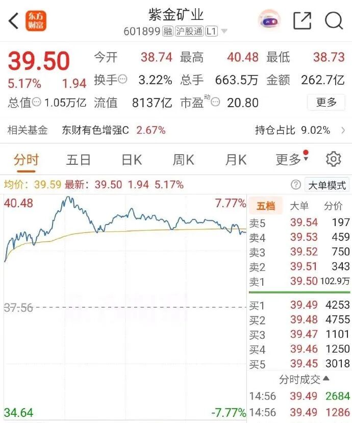 尾盘巨额压单！市场震荡下跌 贵金属板块逆市大涨(8)