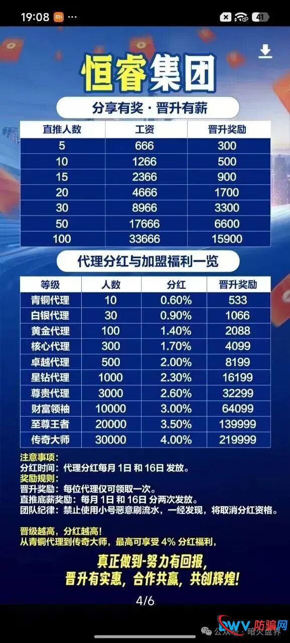 “恒睿集团”彩票跟单骗局，不过是一场披着高薪推广外衣的资金盘陷阱！(1)
